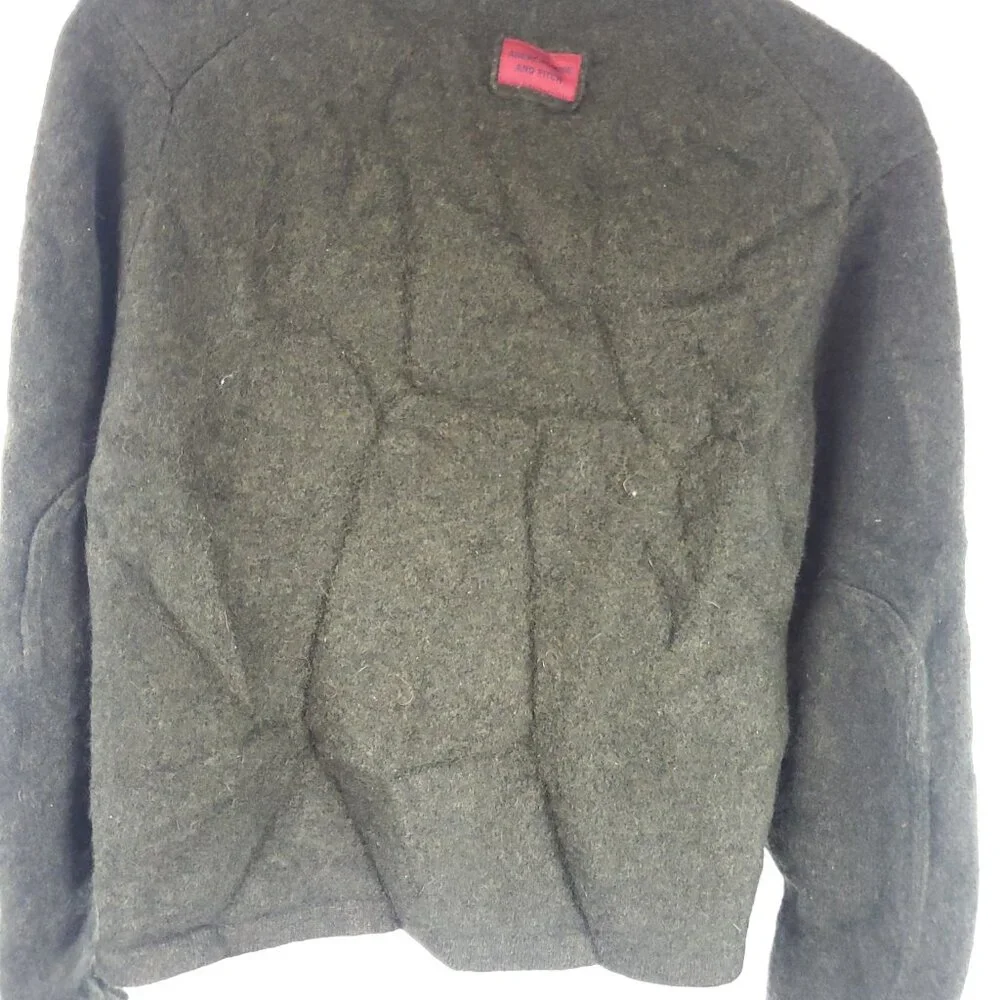 Abercrombie & Fitch Reliable Outdoor Goods Mens Green Knit Lambswool Sweater M